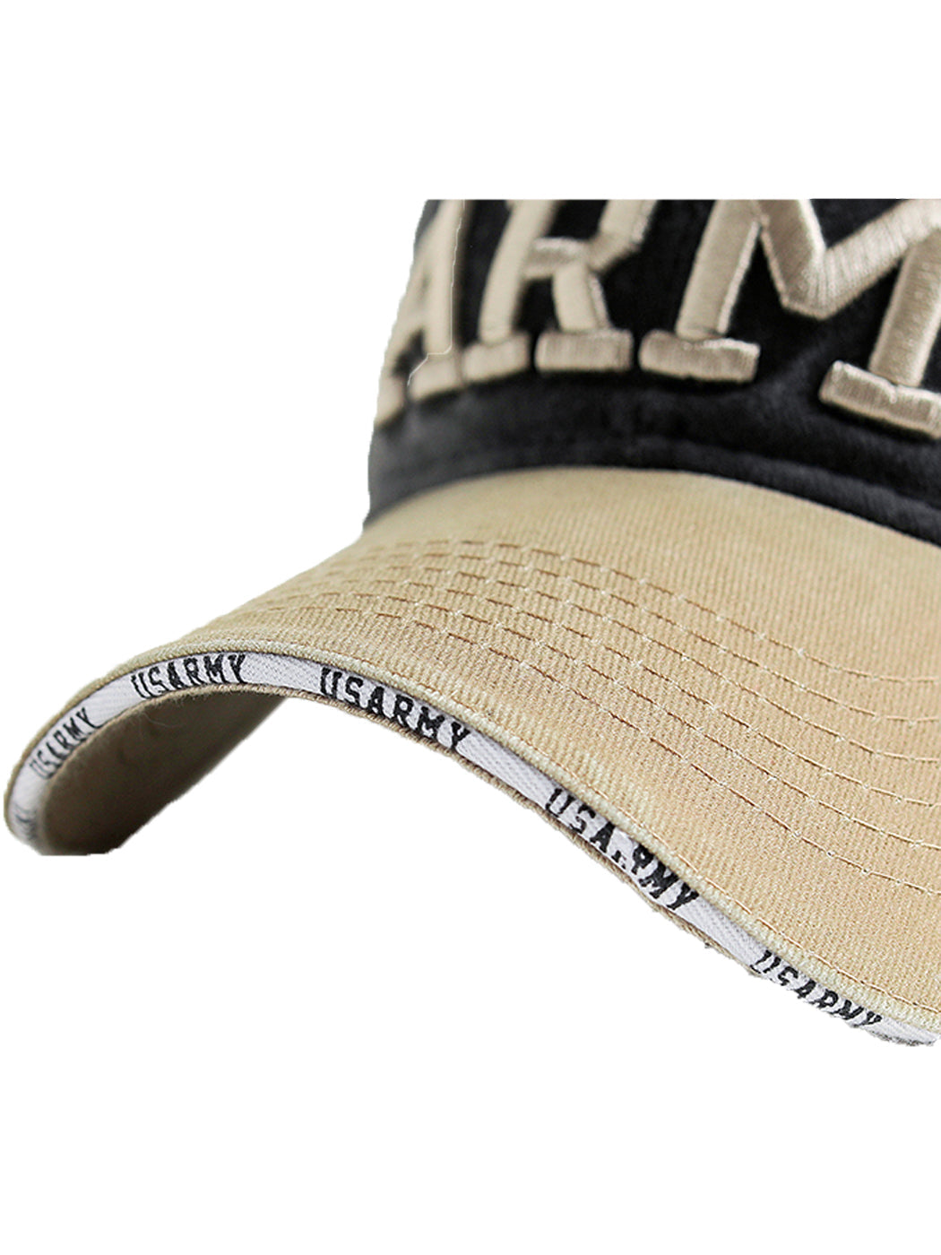 Gorra de béisbol ajustable de algodón con bordado de letras del ejército de EE. UU. con bandera estadounidense para hombres y mujeres