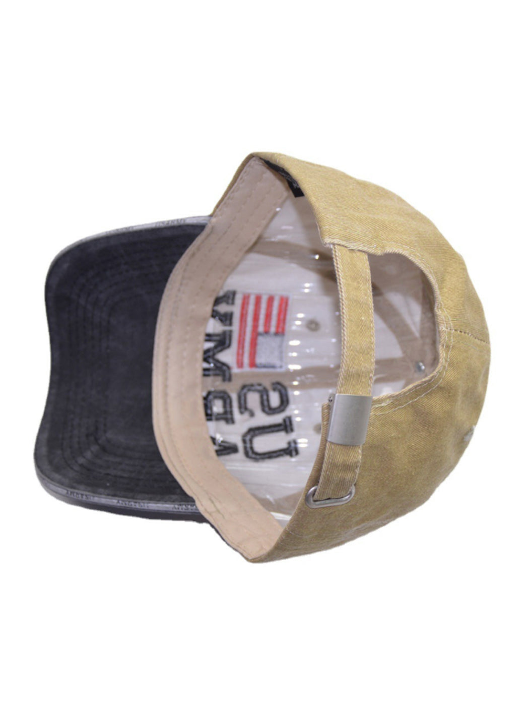 Gorra de béisbol ajustable de algodón con bordado de letras del ejército de EE. UU. con bandera estadounidense para hombres y mujeres