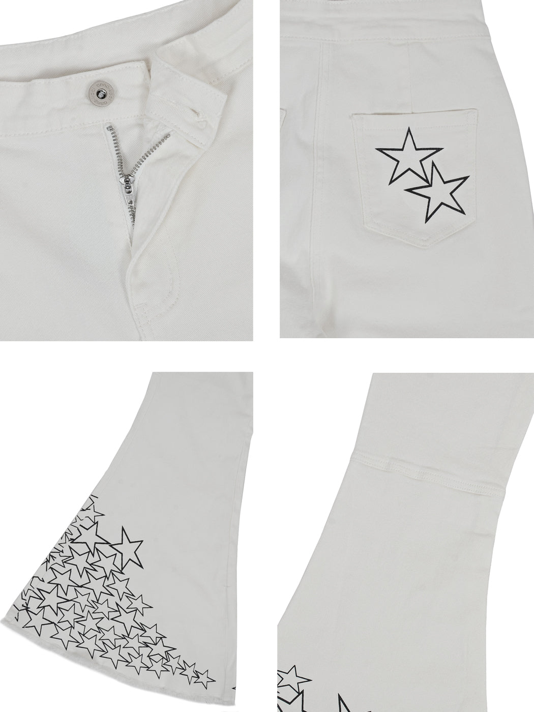 Pantalones vaqueros de cintura alta con campana