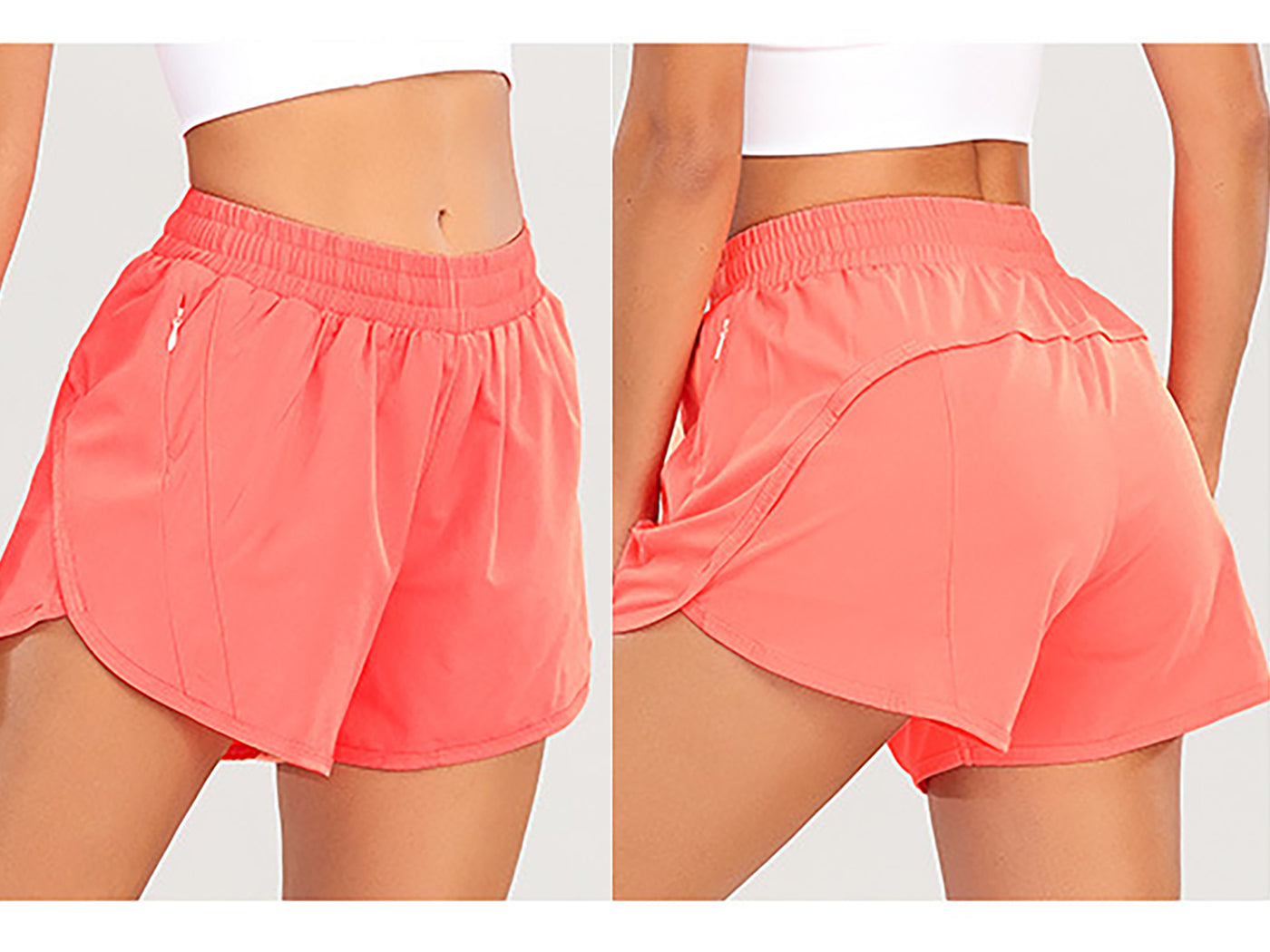 Quick Dry Loose Workout Running Shorts Drawstring Athletic Gym Shorts with Zip Pocket