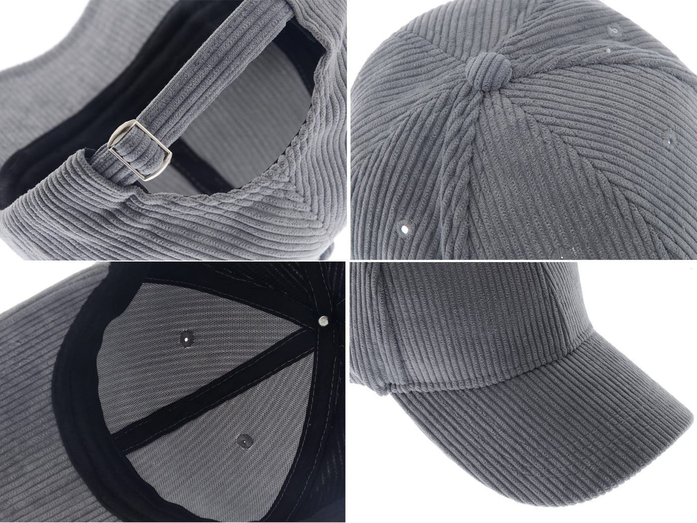 Gorra de pana Anna-Kaci, informal, lisa, clásica, con correa ajustable, suave, unisex