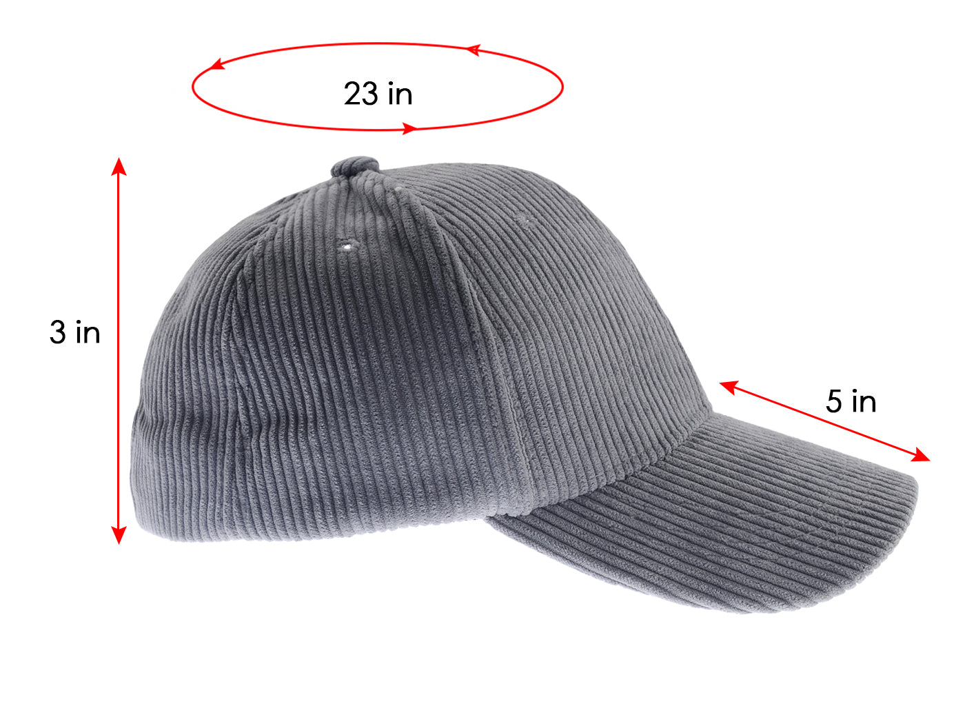 Gorra de pana Anna-Kaci, informal, lisa, clásica, con correa ajustable, suave, unisex