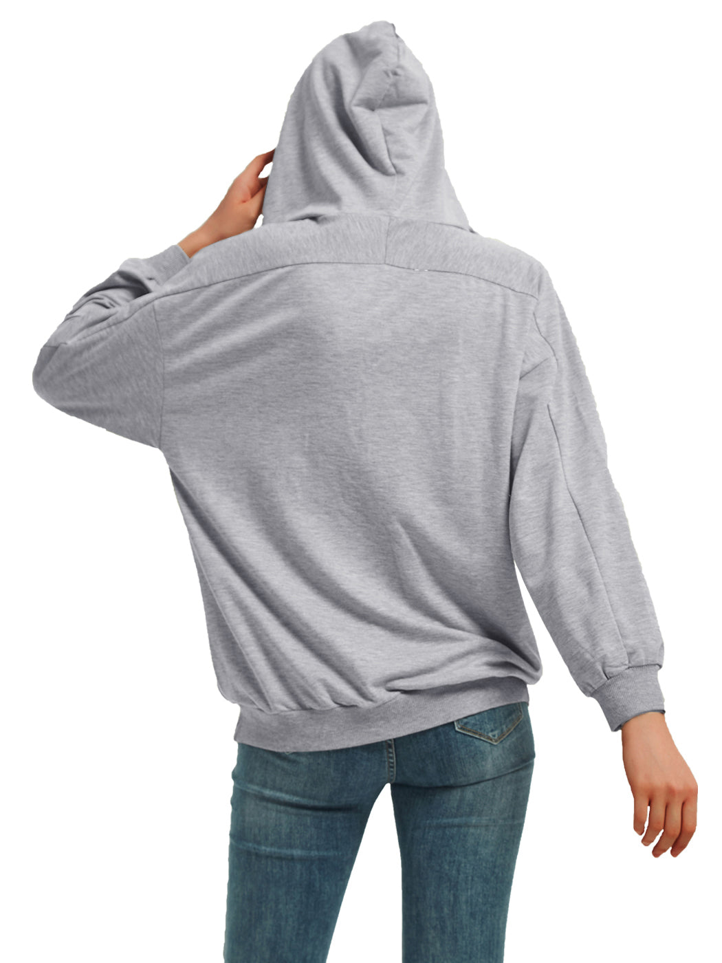 Sudadera con capucha y cuello en V cruzado con cordones para mujer de Anna-Kaci