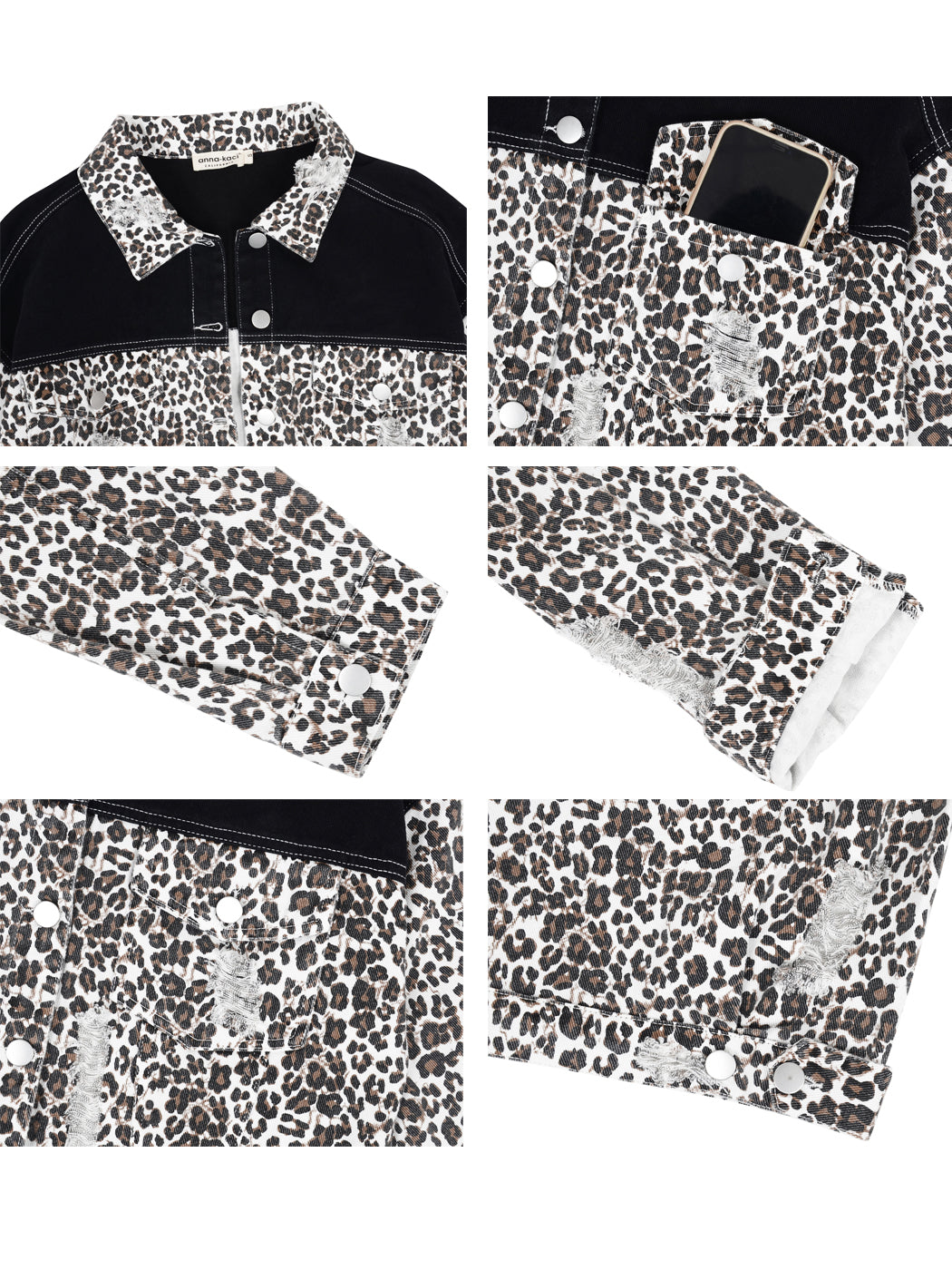 Leopard Print Crop Denim Shacket