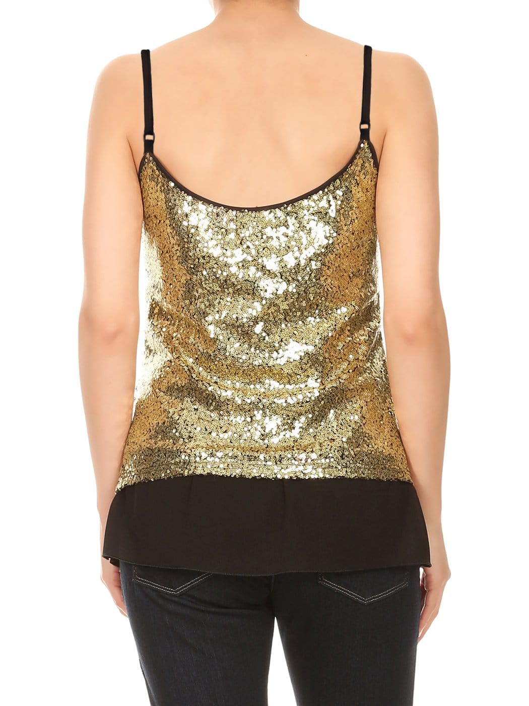Sequin Spaghetti Camisole Tank Top