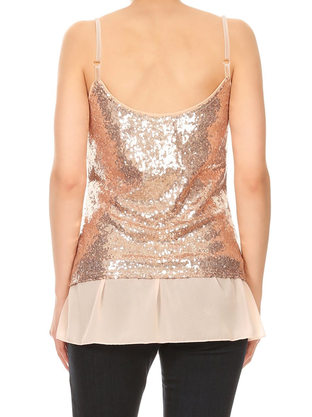 Sequin Spaghetti Camisole Tank Top