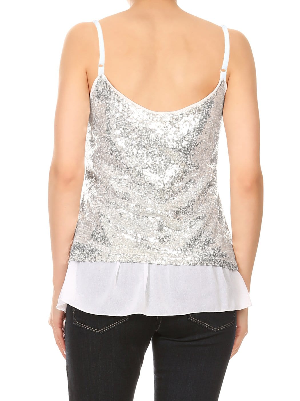 Sequin Spaghetti Camisole Tank Top