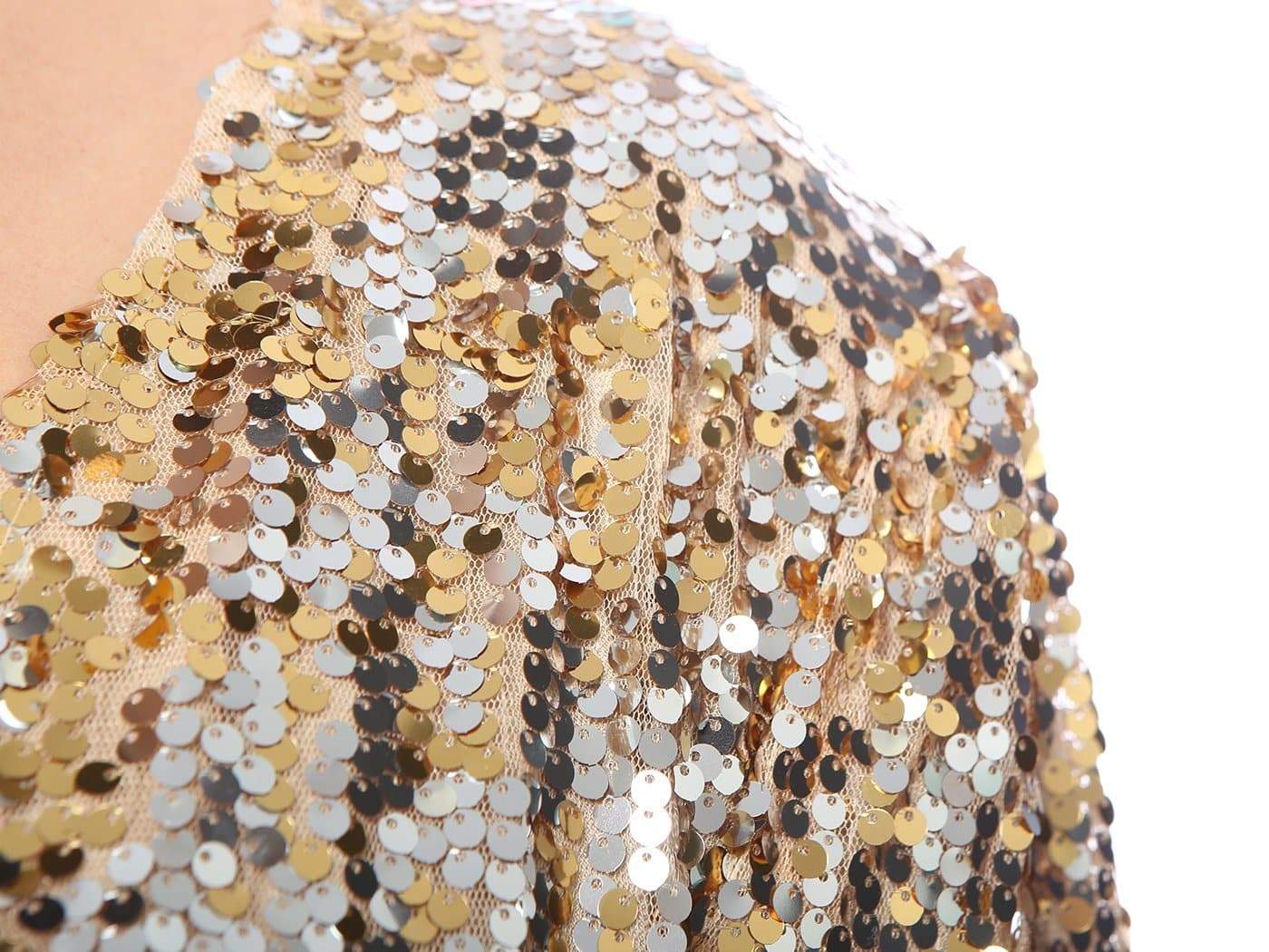 Anna-Kaci Plus Size Long Sleeve Sequin Bolero for Women By Anna-Kaci