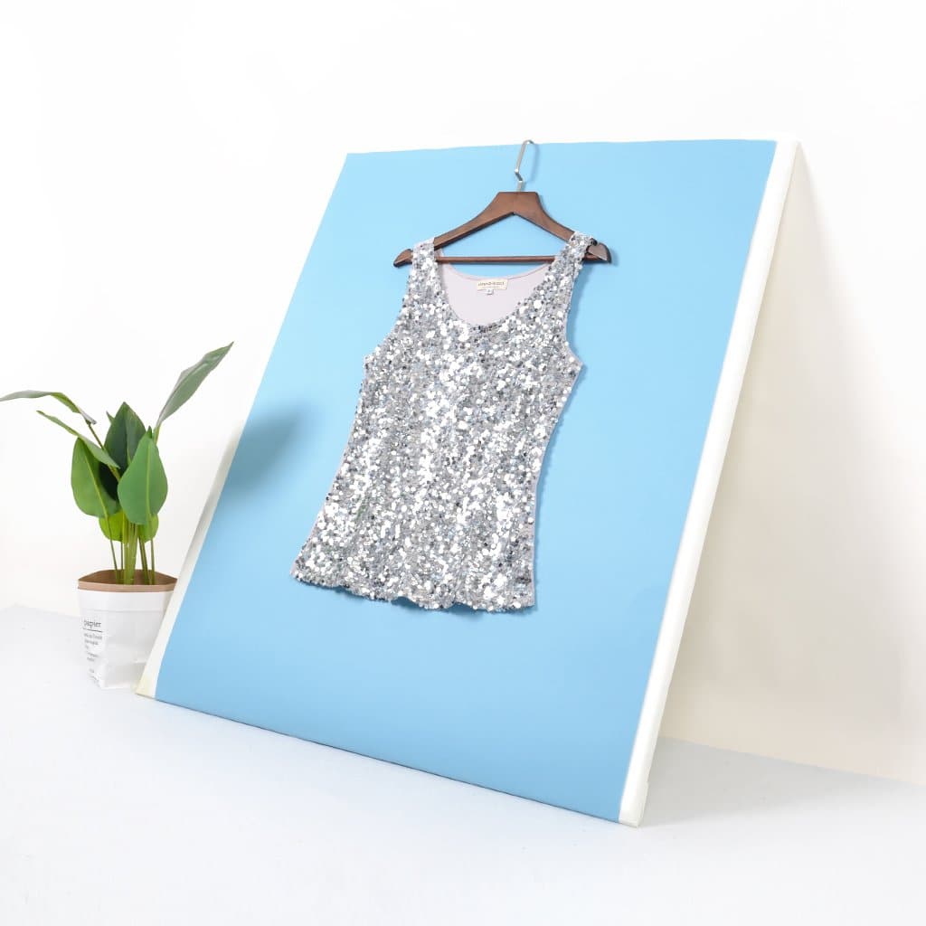 Anna-Kaci Sequin Sparkly Sleeveless Top Glam & Glitz | Women | Anna-Kaci XS / Silver