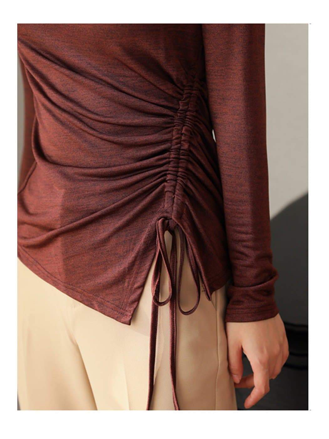 Anna-Kaci Side Gathered Cinched Top | Anna-Kaci