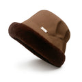 Anna-Kaci Women's Plush Trim Bucket Hat Soft Foldable Design
