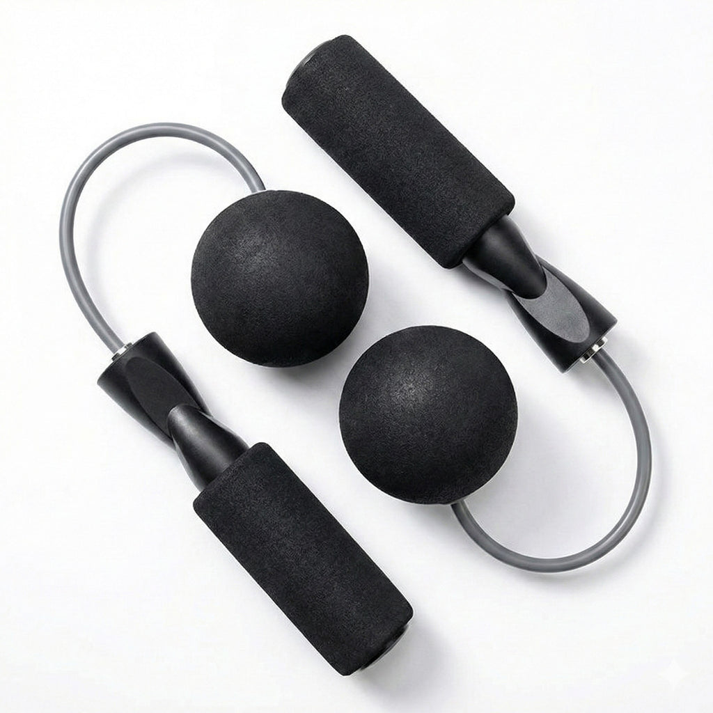 Anna-Kaci 2-PC Weighted Jump Rope for Cardio Endurance and Strength Training