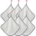 Anna-Kaci Textured Cleaning Dishcloths 6 Pack Reusable Absorbent Hanging Loop Design