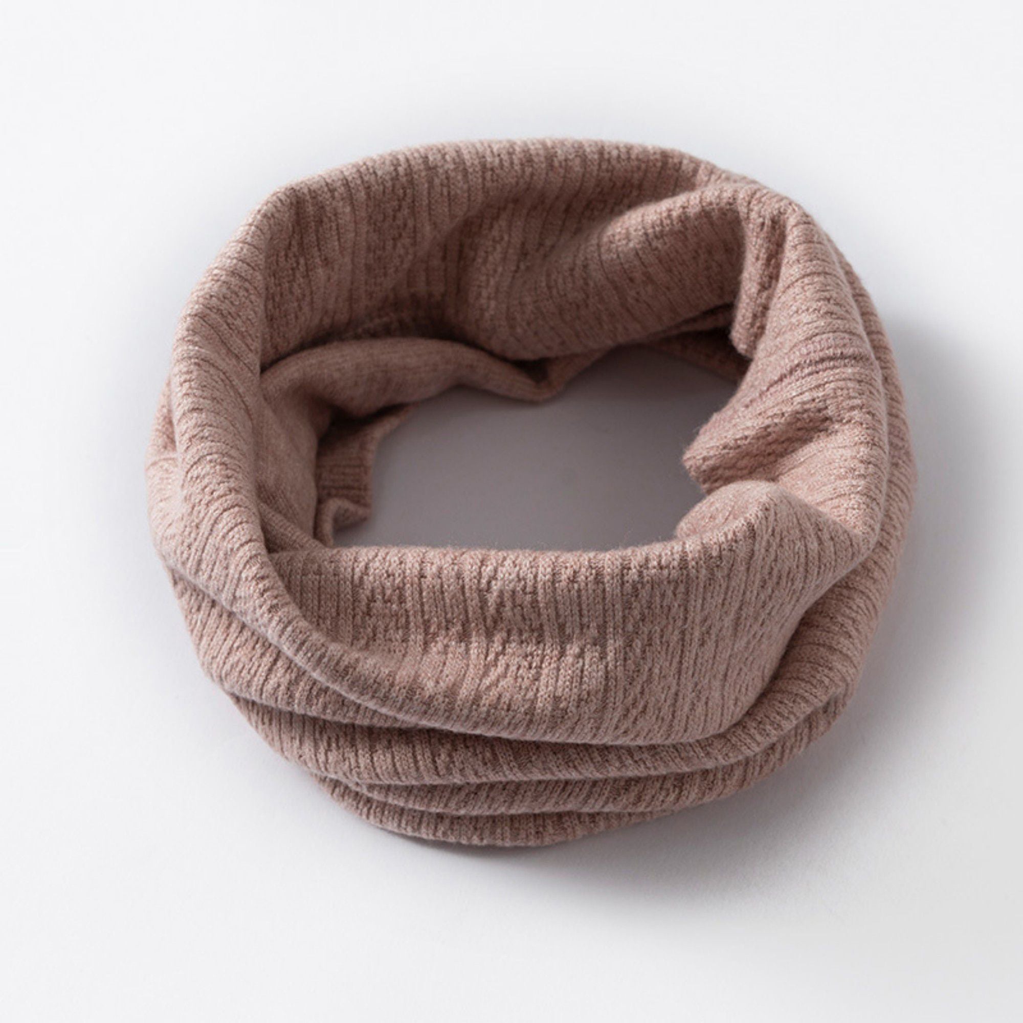 Anna-Kaci Soft Knit Infinity Scarf with Textured Loop Design for Cozy Layering and Comfortable Everyday Cold-Weather Wear 9x14in