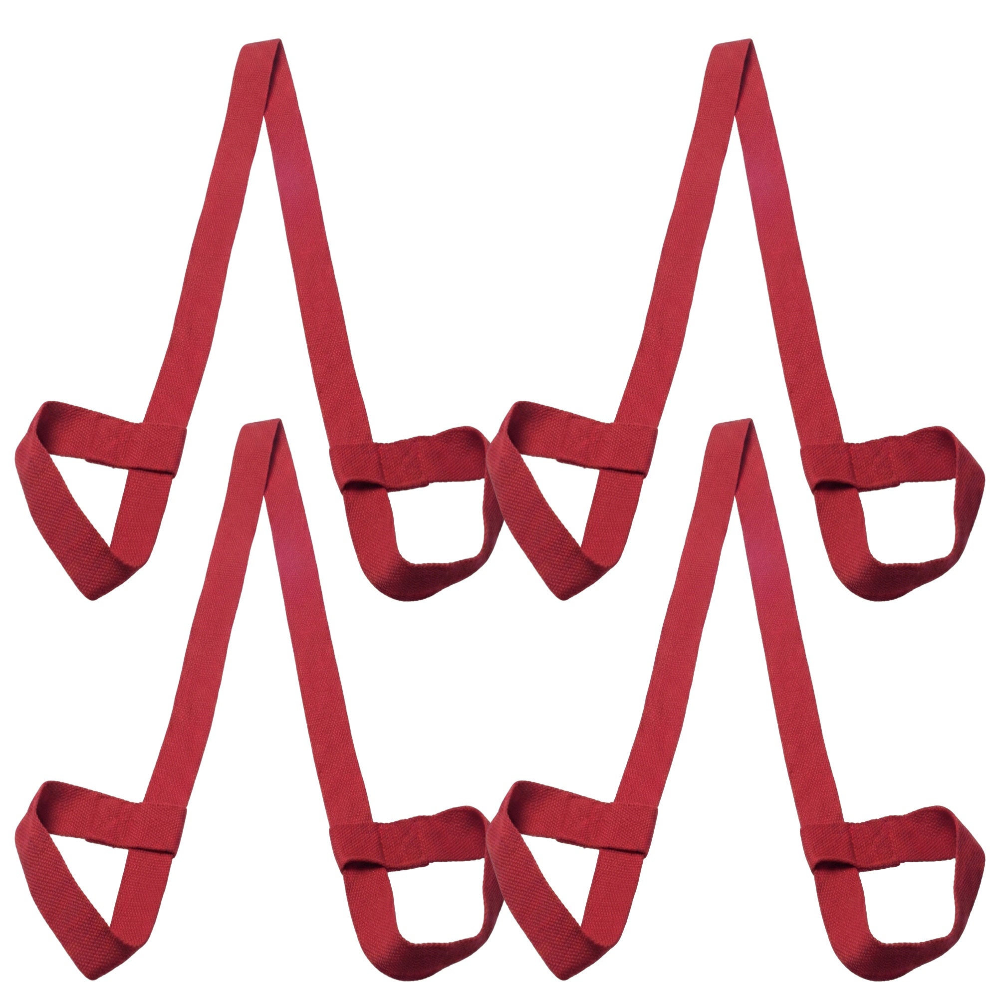 Anna-Kaci 4-PC Stretch Strap with Foot Loops Adjustable Yoga Exercise Band