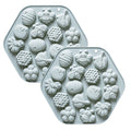 Anna-Kaci 2-Piece Honey Bee Silicone Baking Mold Set Nonstick Flexible Chocolate Candy Dessert Mold