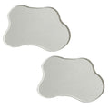 Anna-Kaci 2-PC Clear Wavy Edge Coaster Transparent Drink Table Protector