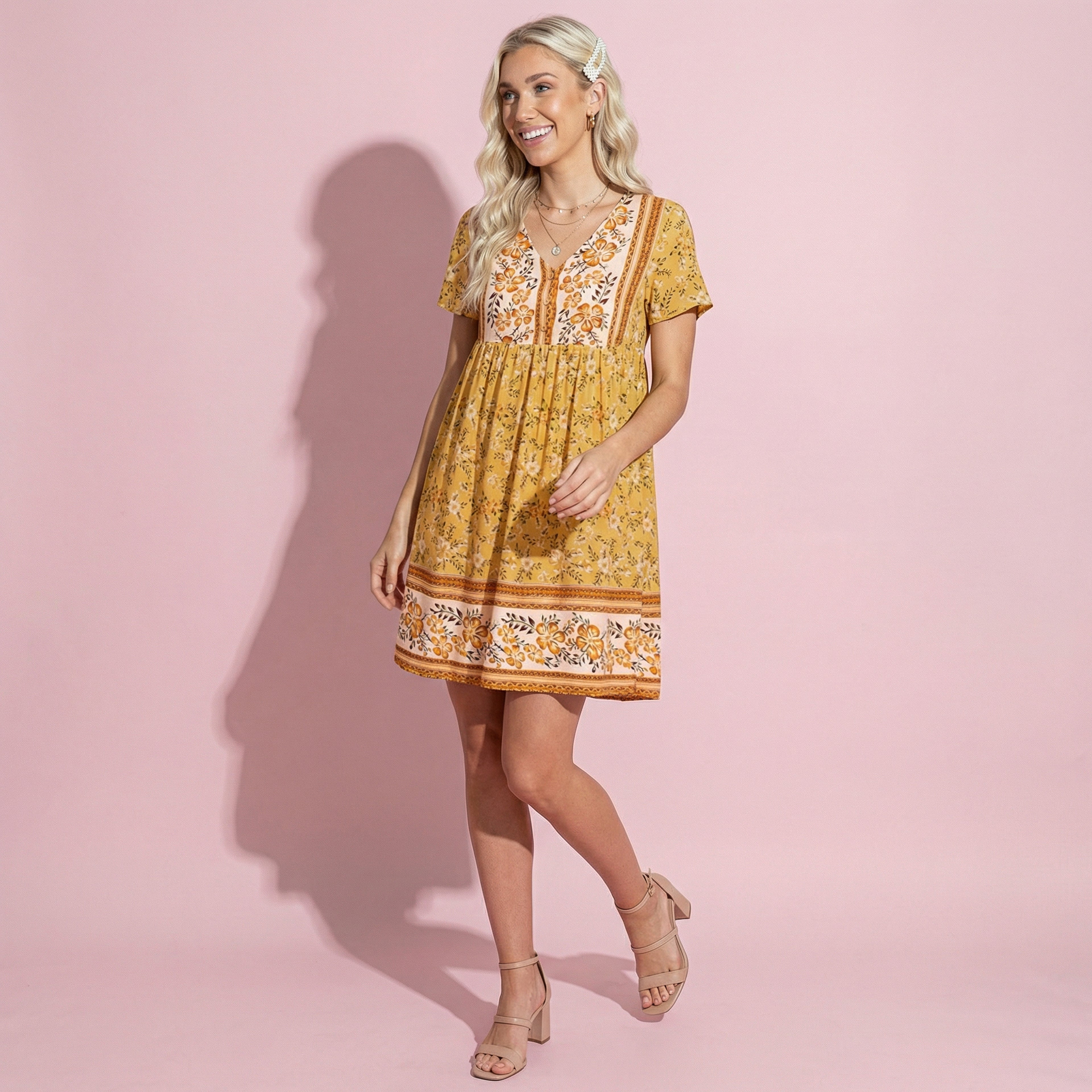 Multicolor Floral Boho Dress