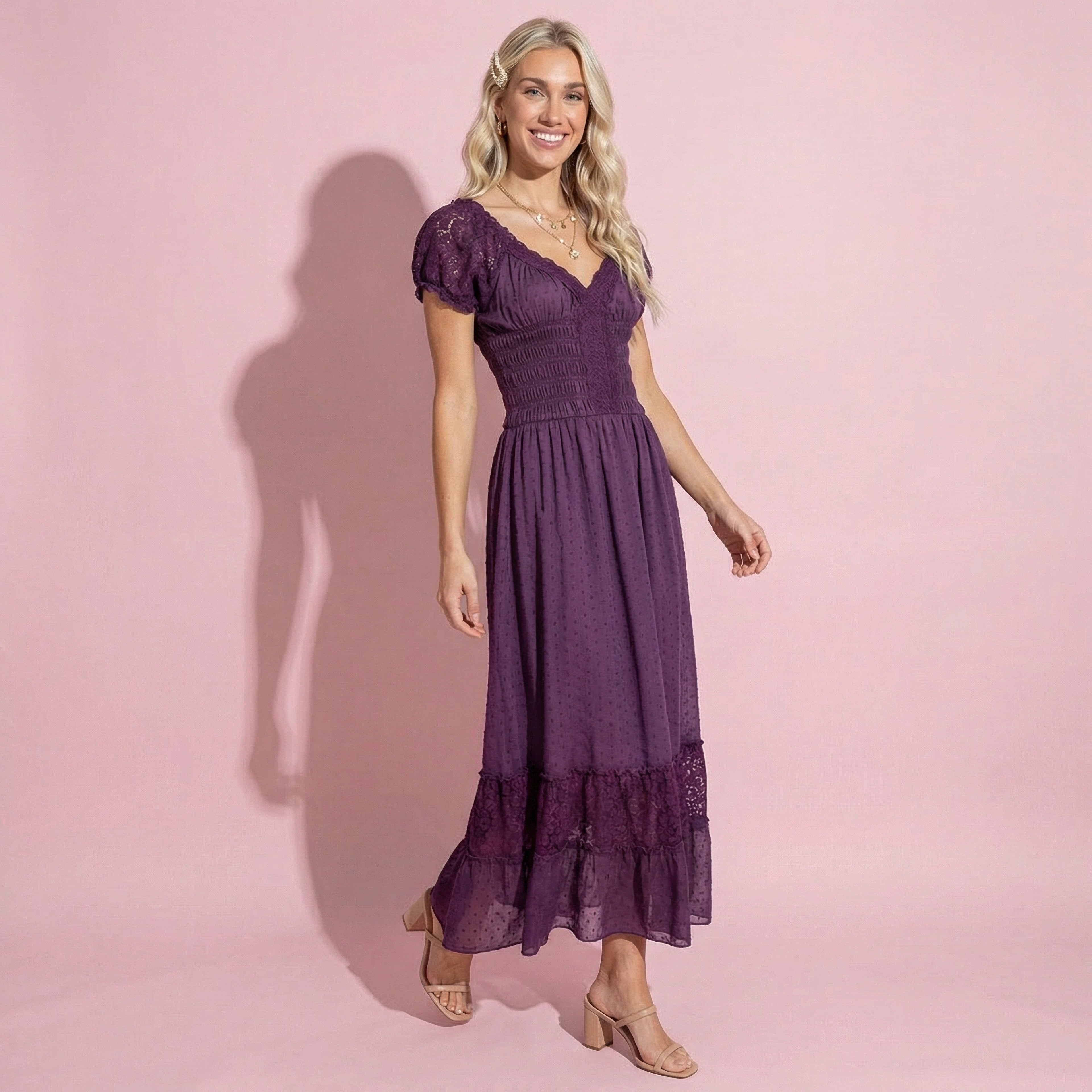 Renaissance Boho Lace Maxi Dress