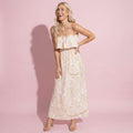 Tube Layered Floral Print Dress