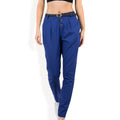 Anna-Kaci Women's High Waist Button Front Tapered Pants with Side Pockets