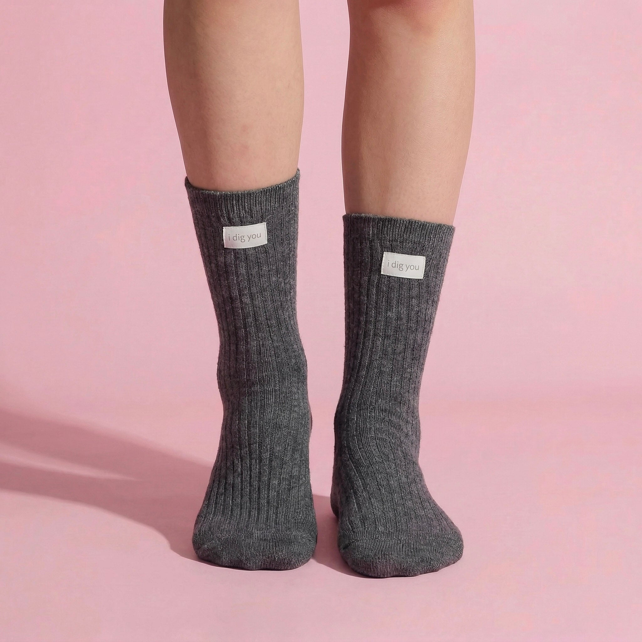 Anna-Kaci Women's 3-Pair Ribbed Crew Socks Set Soft Stretch Knit Fabric Minimal Everyday Comfort Socks