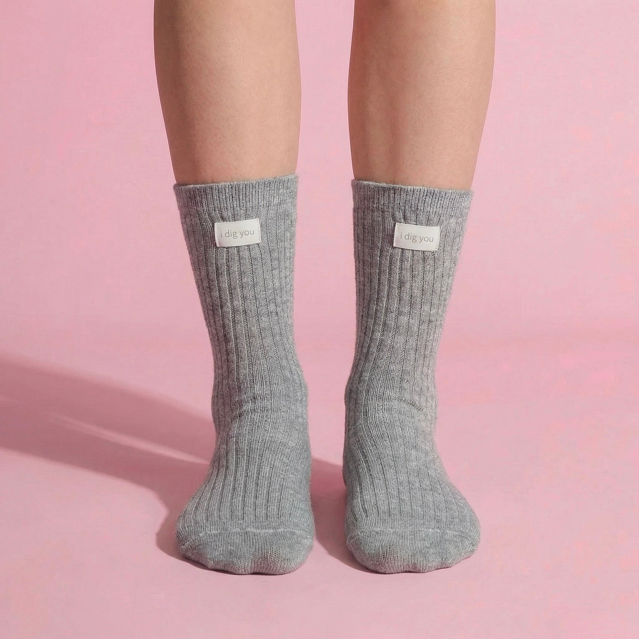 Anna-Kaci Women's 3-Pair Ribbed Crew Socks Set Soft Stretch Knit Fabric Minimal Everyday Comfort Socks