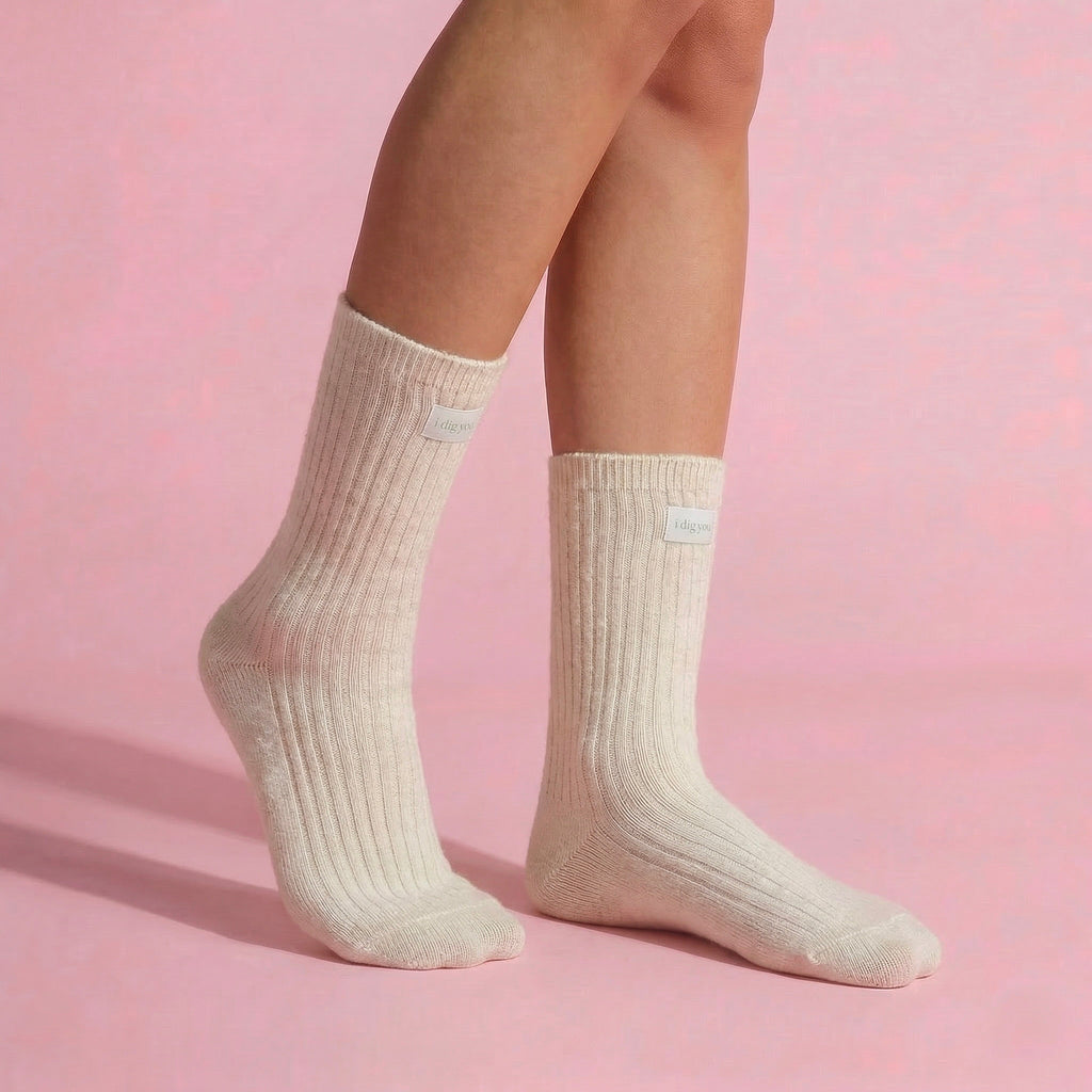 Anna-Kaci Women's 3-Pair Ribbed Crew Socks Set Soft Stretch Knit Fabric Minimal Everyday Comfort Socks