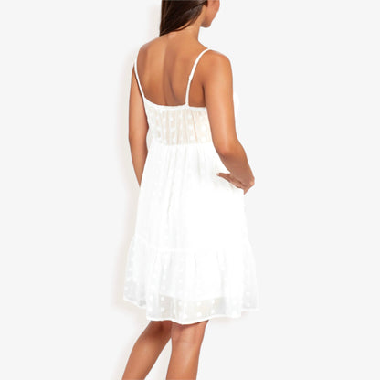 Vestido de verano con volantes y lunares