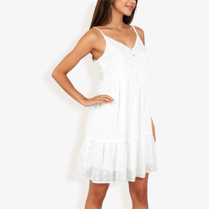 Vestido de verano con volantes y lunares