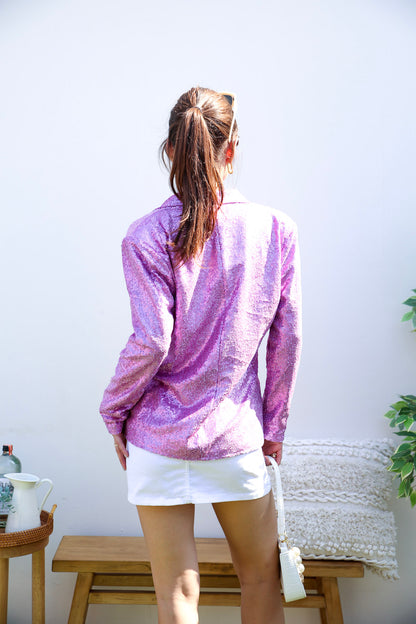 Chaqueta tipo blazer con lentejuelas brillantes
