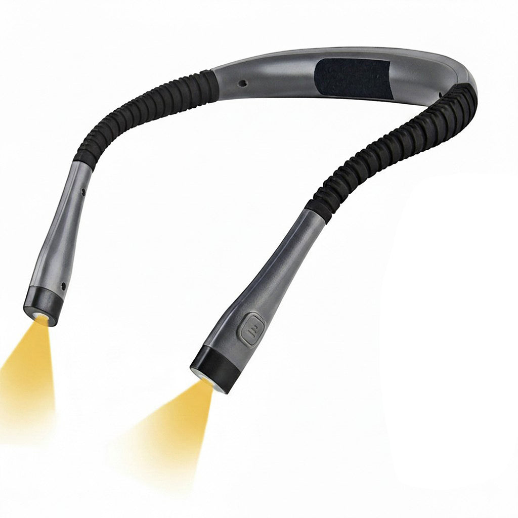 Anna-Kaci Wearable Neck Reading Light with Dual Adjustable LED Arms and Hands-Free Flexible Design