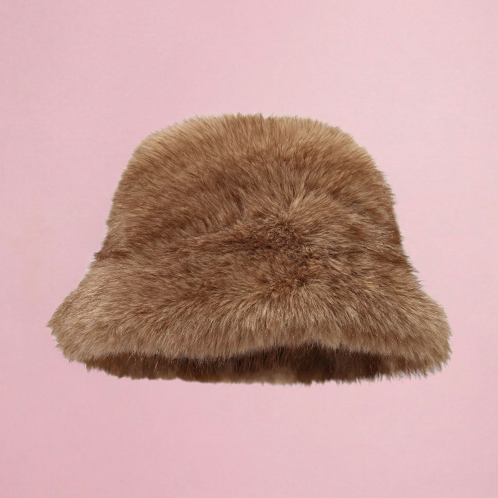 Anna-Kaci Women's Plush Furry Bucket Hat with Soft Cozy Lining