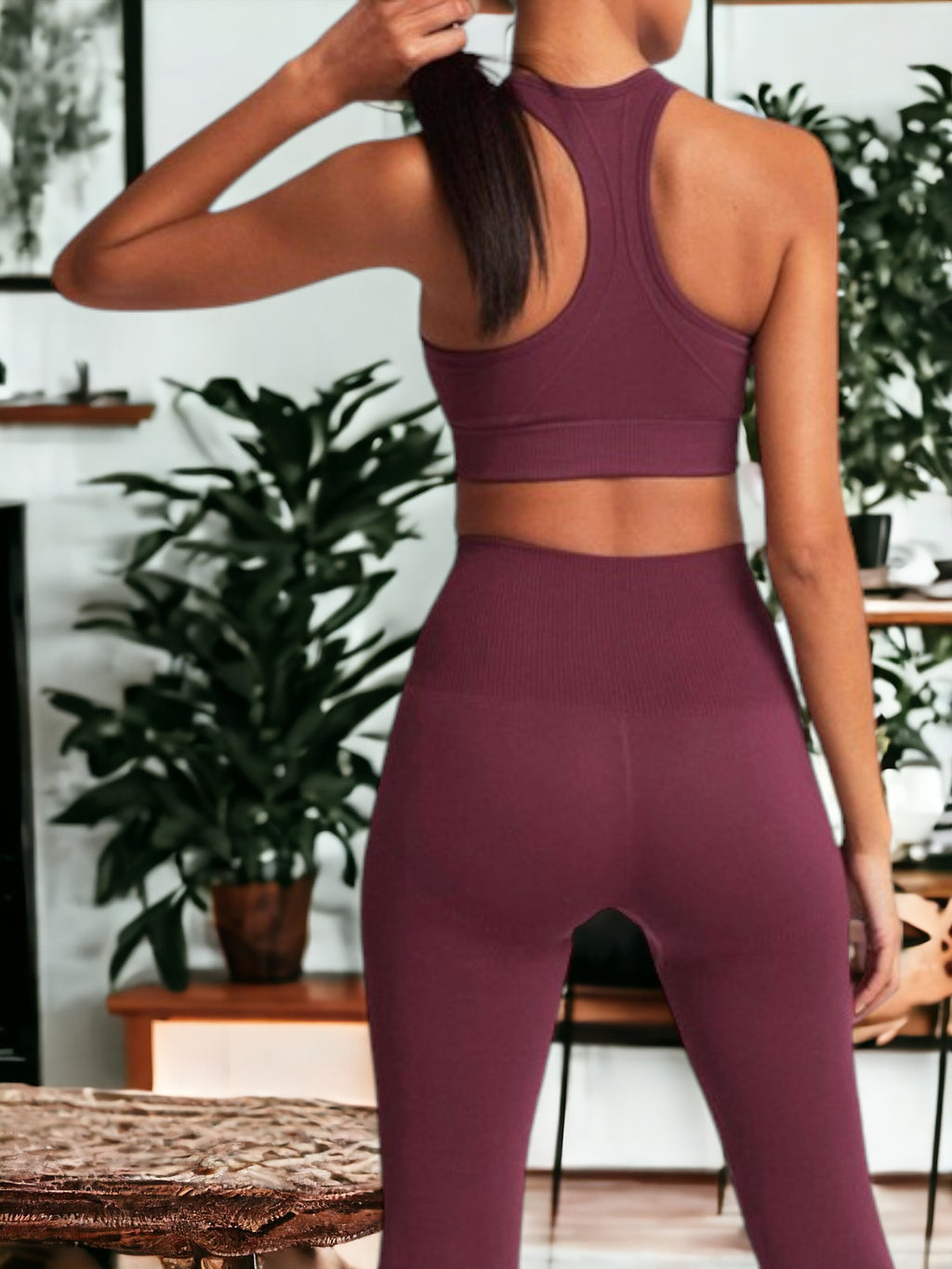 Ropa de yoga y fitness sin costuras que levanta los glúteos