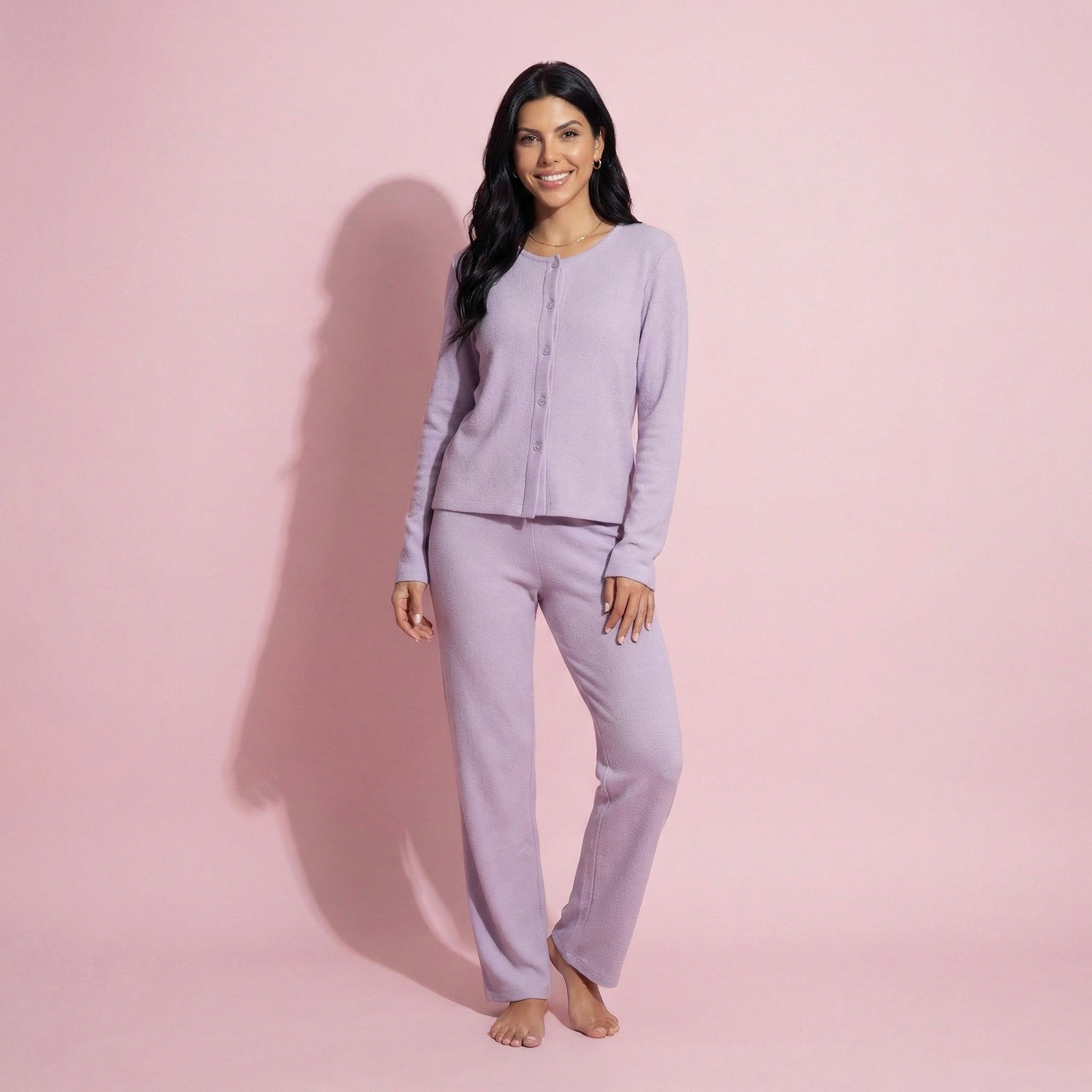 Anna-Kaci Women's 2-Piece Set Soft Knit Lounge Pants and Button-Up Cardigan with Tank Top