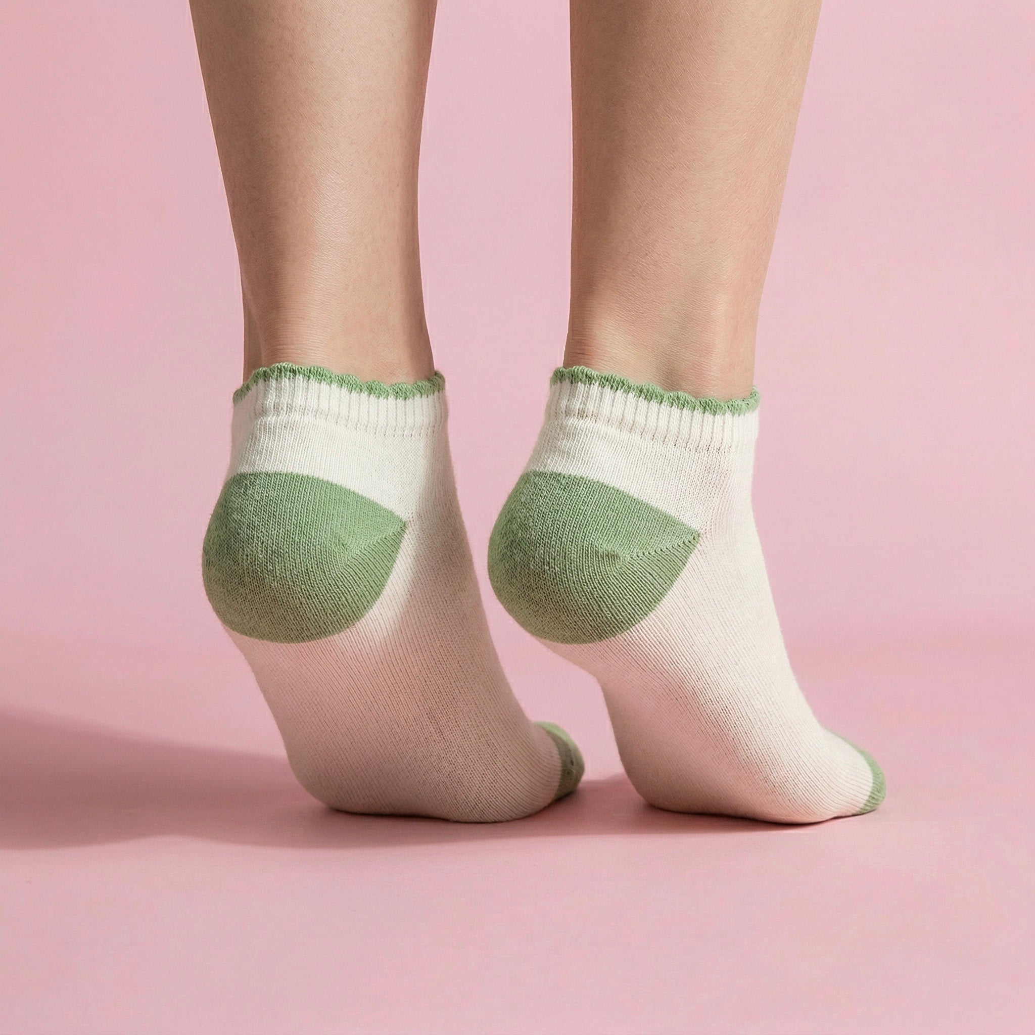 Anna-Kaci 5 Pairs Women's Low Cut Ankle Socks with Polka Dot and Stripe Patterns Soft Cotton Anti-Pilling Casual Everyday Style