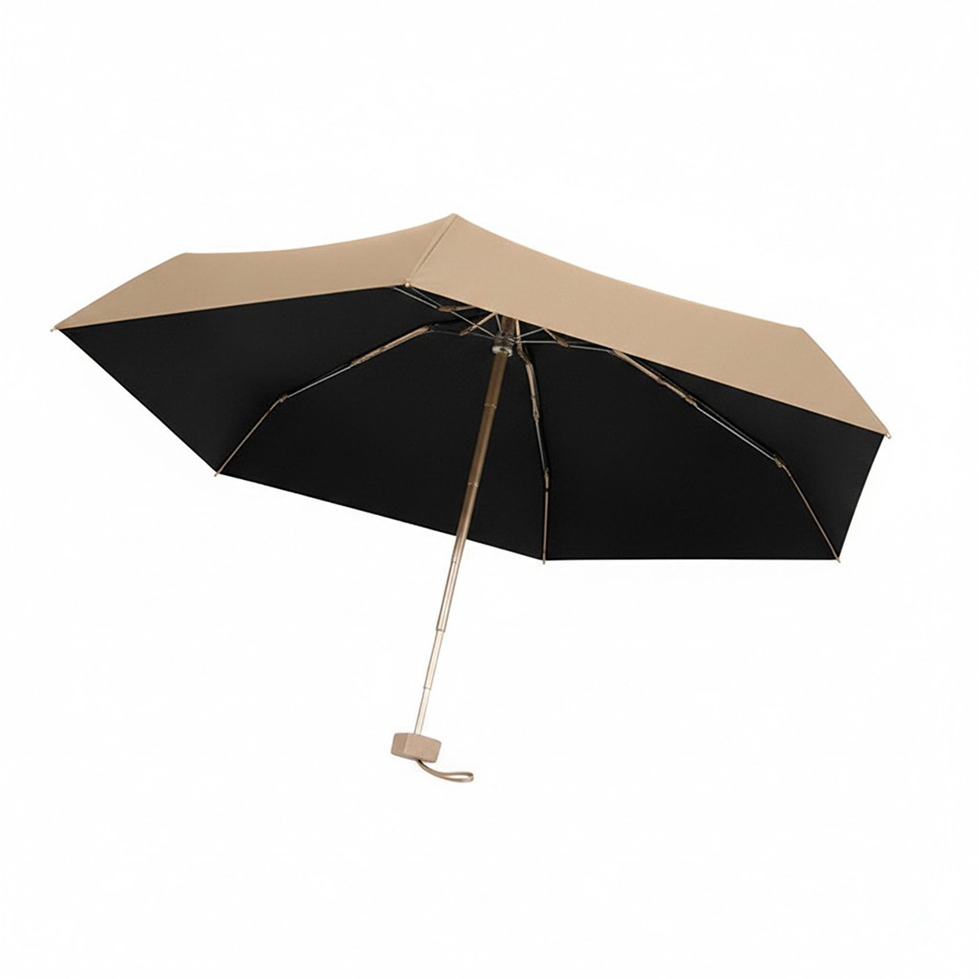 Anna-Kaci Two Tone Compact Folding Umbrella with Automatic Open and Wind Resistant Frame