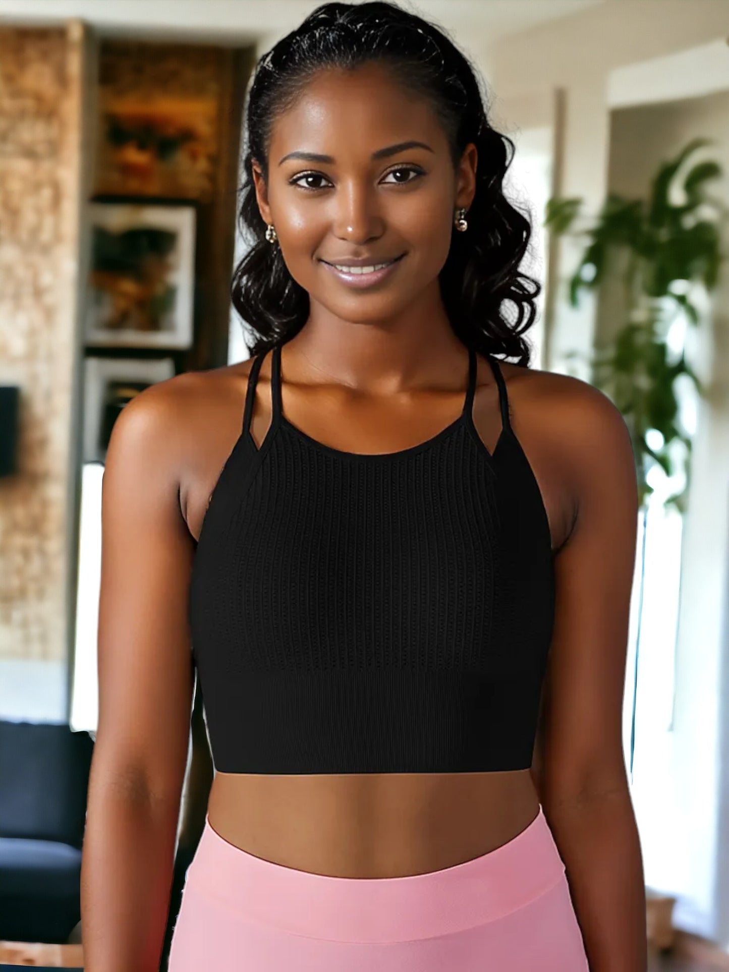 Tops de ropa deportiva de yoga de doble capa