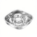 Anna-Kaci Stainless Steel Slow Feeder Dog Bowl with Raised Center Design and Easy Clean Interior