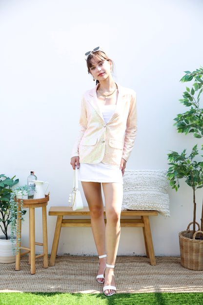 Chaqueta tipo blazer con lentejuelas brillantes