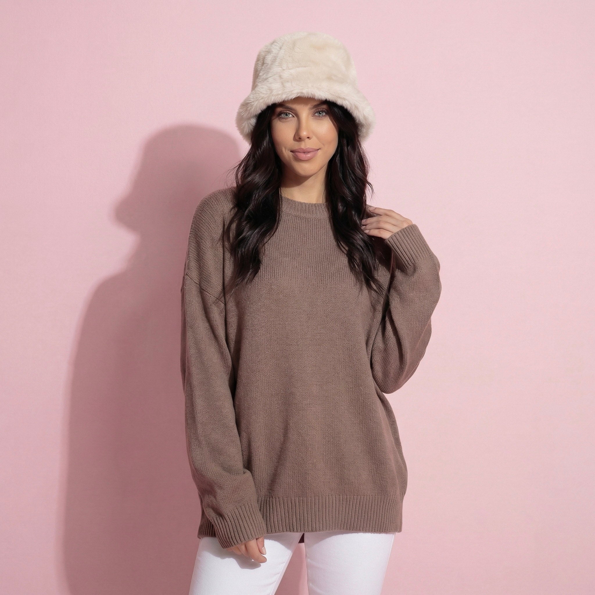 Anna-Kaci Women's Plush Furry Bucket Hat with Soft Cozy Lining