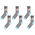 Anna-Kaci Women's 6pk Striped Ankle Socks - Cute Print Pattern Casual Socks for Daily Wear