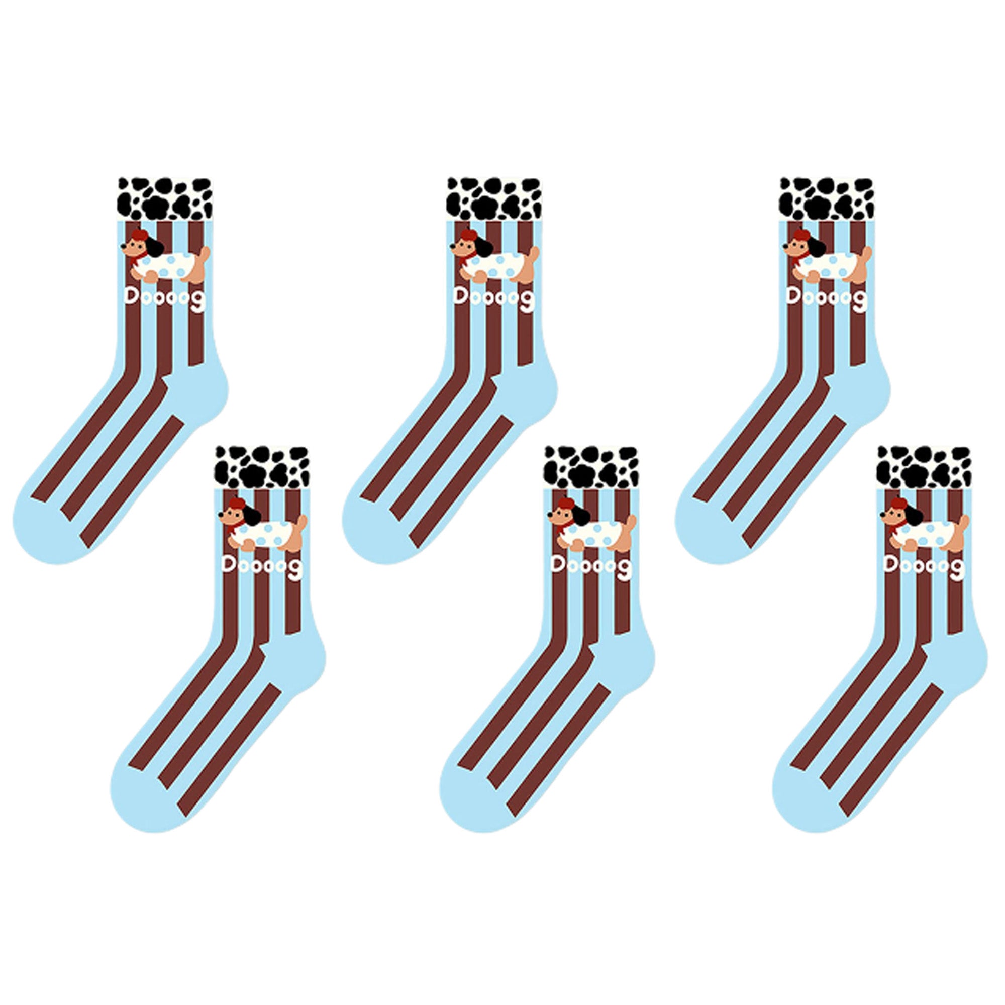 Anna-Kaci Women's 6pk Striped Ankle Socks - Cute Print Pattern Casual Socks for Daily Wear
