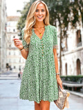 Crochet Trim Ditsy Floral Dress