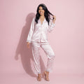 Anna-Kaci Lounge Women's 2-Piece Set Leopard Print Button Front Pajama Top with Lace Trim Sleeves and Matching Relaxed Fit Pants