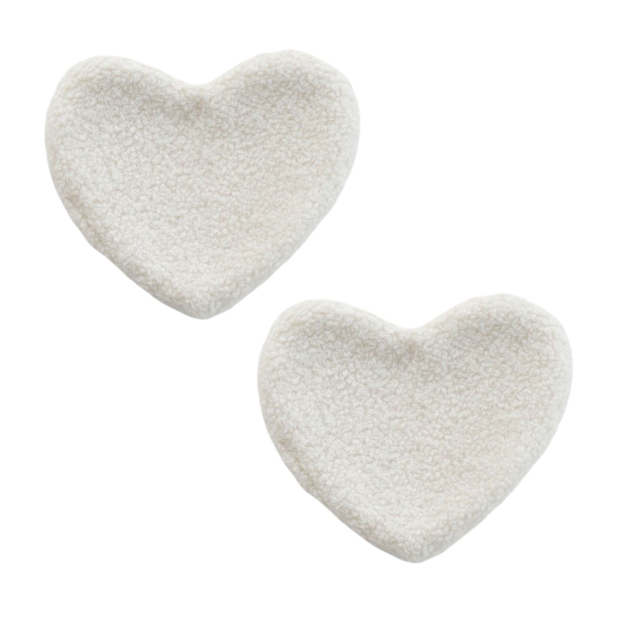 Heart Shaped Plush Cup Coaster Textured Padded | Anna-Kaci