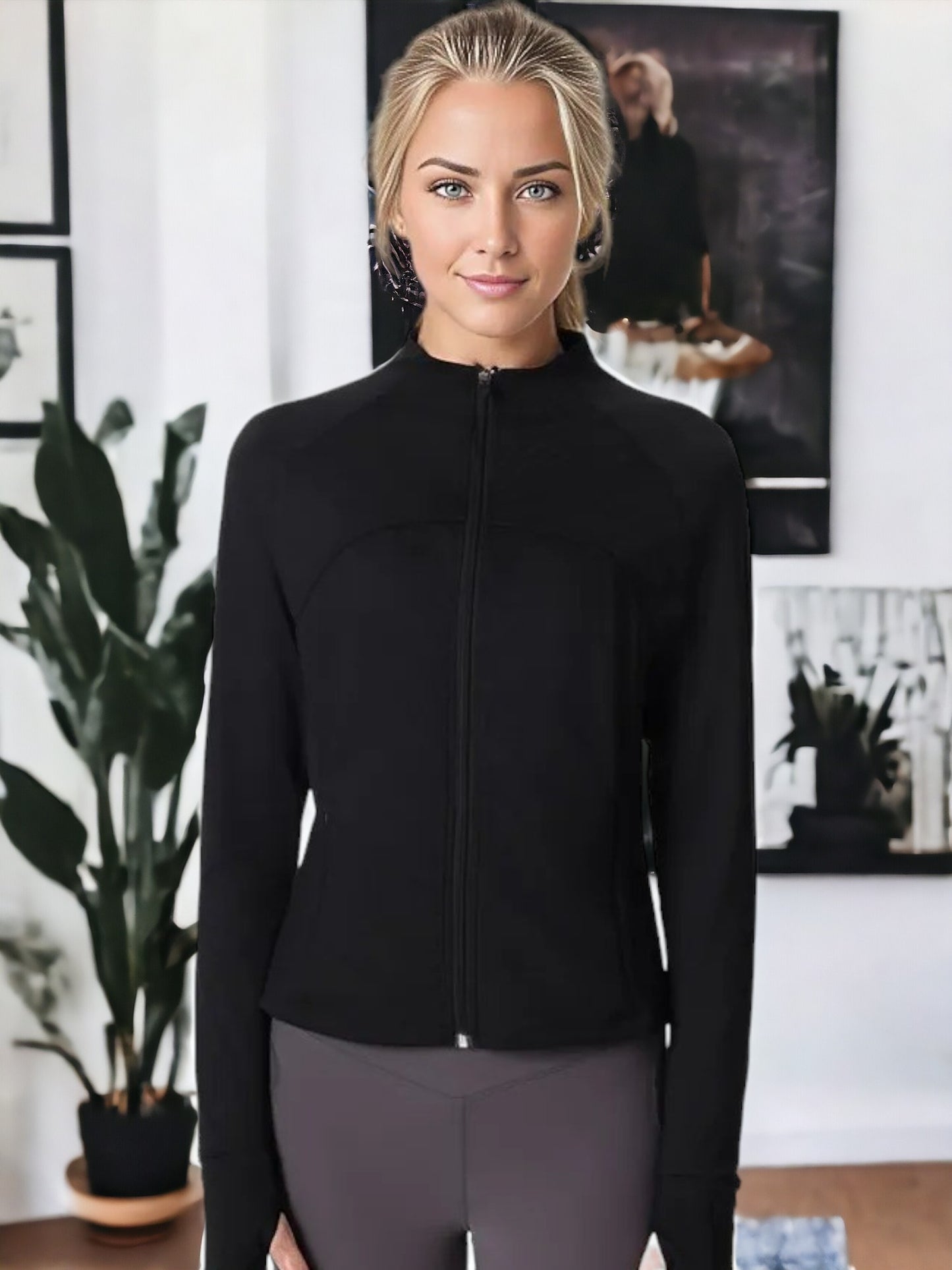 Chaqueta deportiva de manga larga, transpirable, de secado rápido y de alta elasticidad