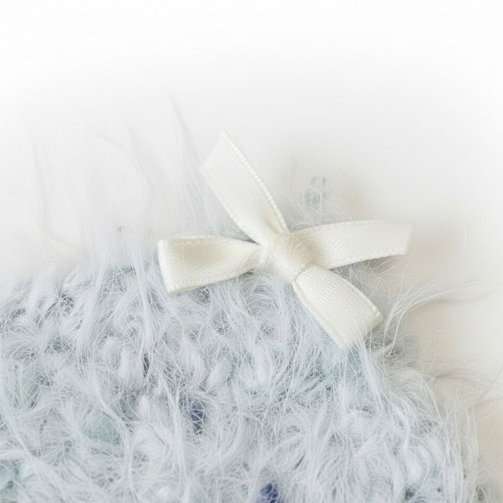 Anna-Kaci Plush Knit Coaster with Bow Corners Soft Table Protector