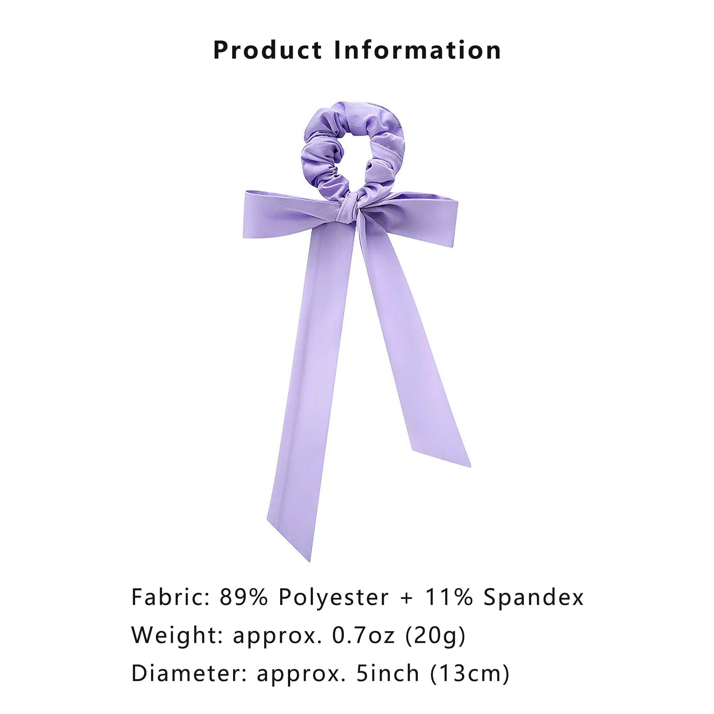 Anna-Kaci Elastic Hair Ties with Long Bows, Hair Scrunchies with Knotted Bow Ribbon for Women Girls