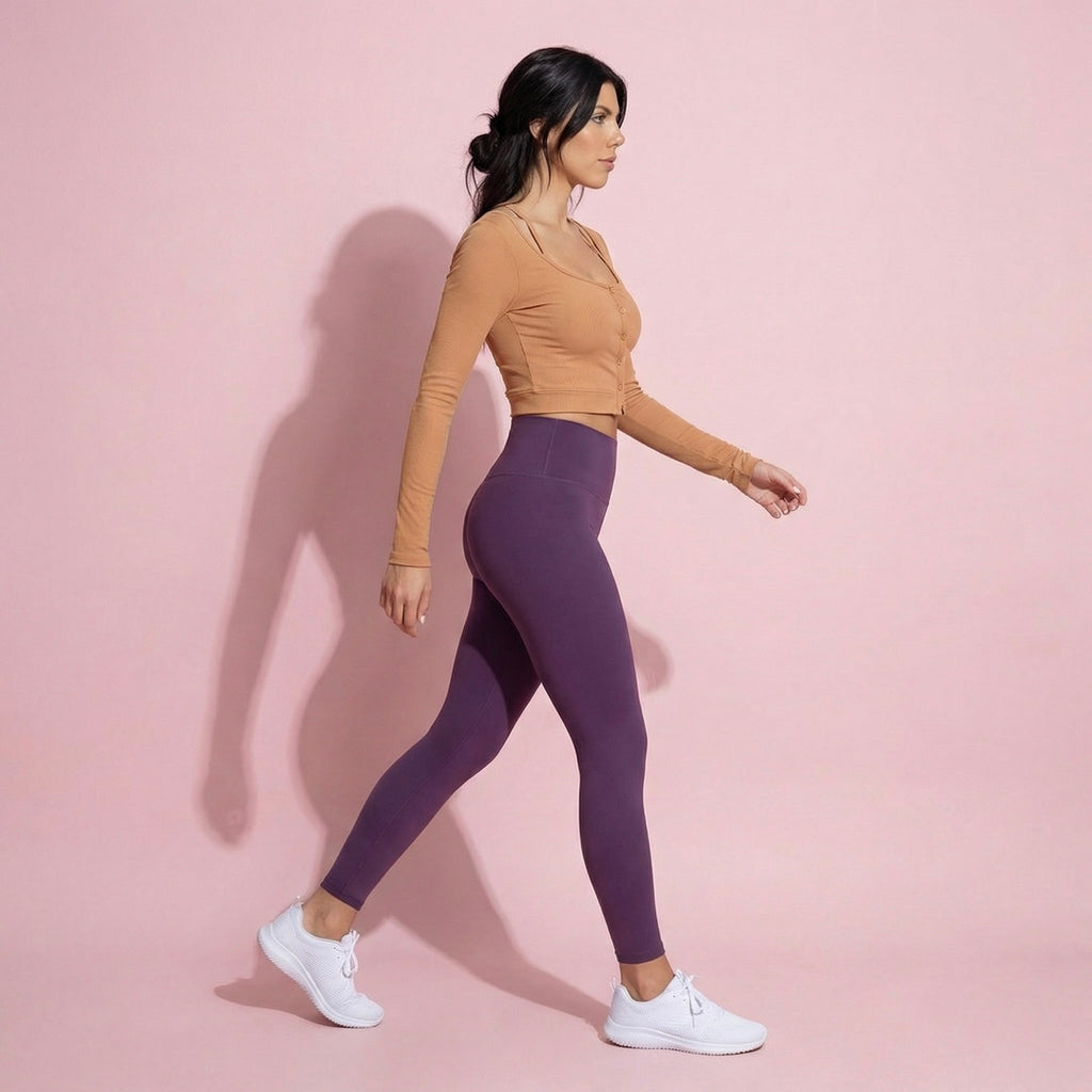 Cropped Button-Up Ribbed Long Sleeve Top with Scoop Neckline